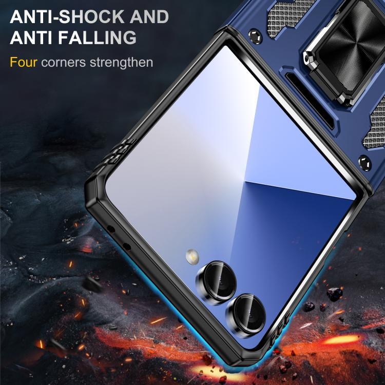For Samsung Galaxy Z Flip7 5G Armor PC + TPU Camera Shield Phone Case