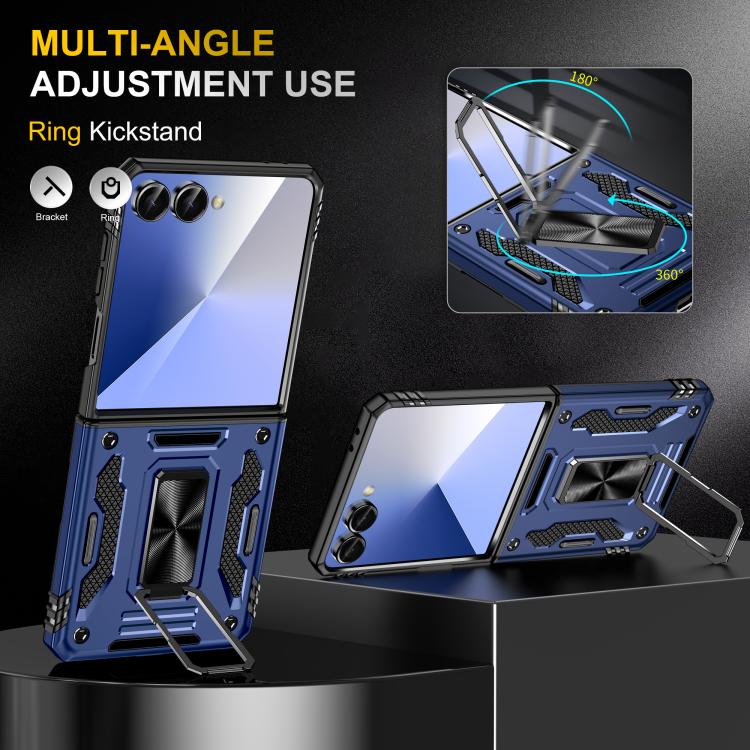 For Samsung Galaxy Z Flip7 5G Armor PC + TPU Camera Shield Phone Case