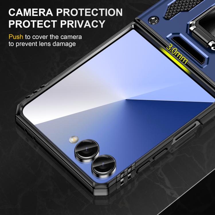 For Samsung Galaxy Z Flip7 5G Armor PC + TPU Camera Shield Phone Case