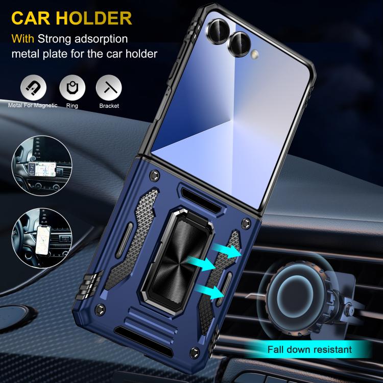 For Samsung Galaxy Z Flip7 5G Armor PC + TPU Camera Shield Phone Case