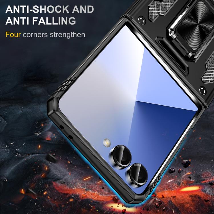 For Samsung Galaxy Z Flip7 5G Armor PC + TPU Camera Shield Phone Case