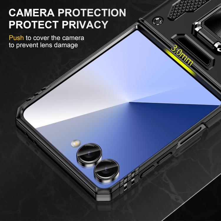 For Samsung Galaxy Z Flip7 5G Armor PC + TPU Camera Shield Phone Case