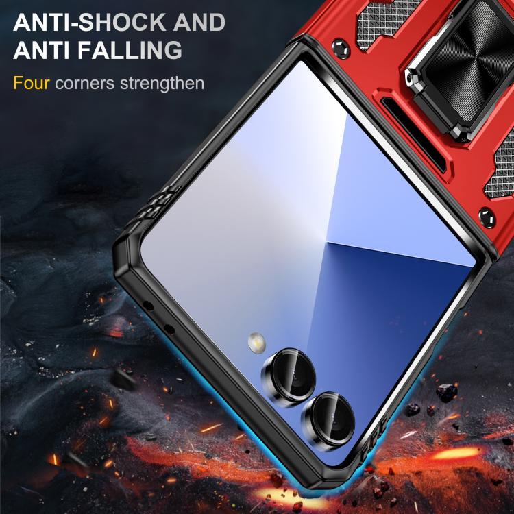 For Samsung Galaxy Z Flip7 5G Armor PC + TPU Camera Shield Phone Case