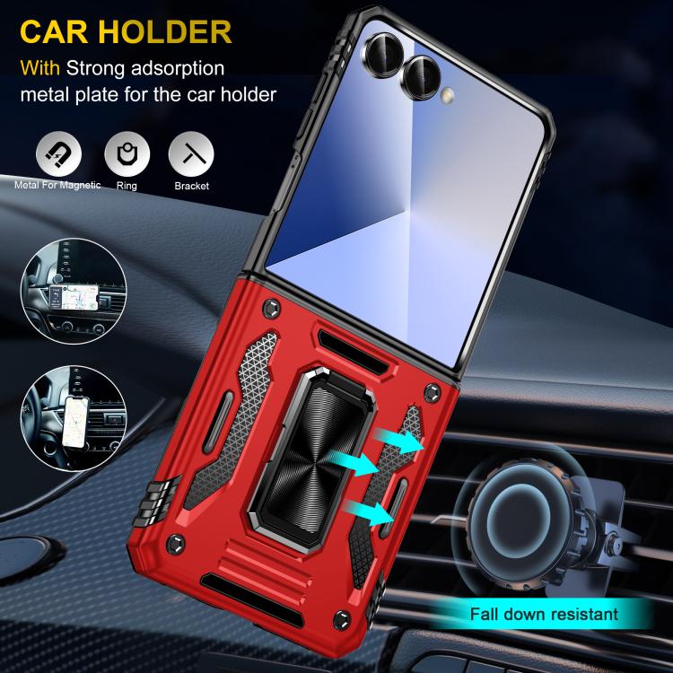 For Samsung Galaxy Z Flip7 5G Armor PC + TPU Camera Shield Phone Case