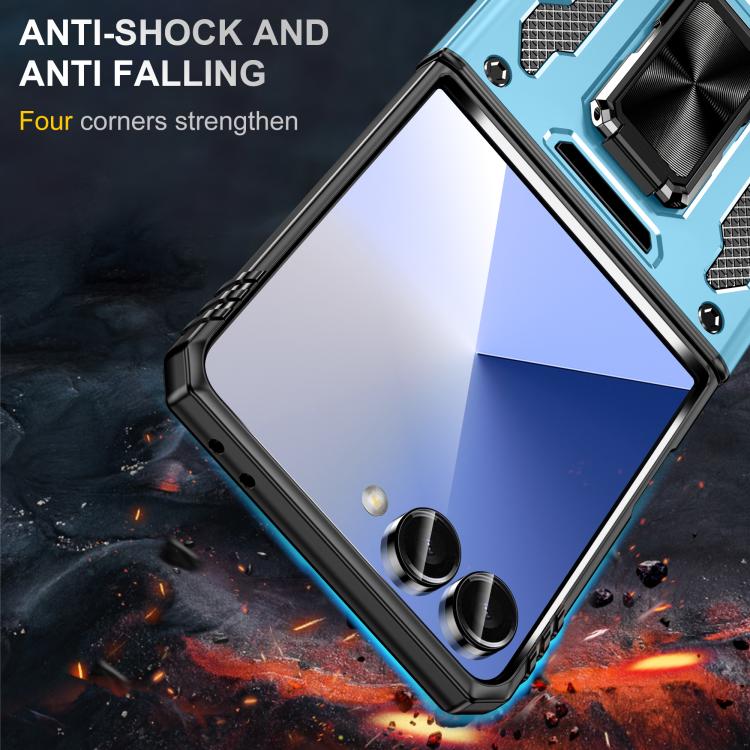 For Samsung Galaxy Z Flip7 5G Armor PC + TPU Camera Shield Phone Case