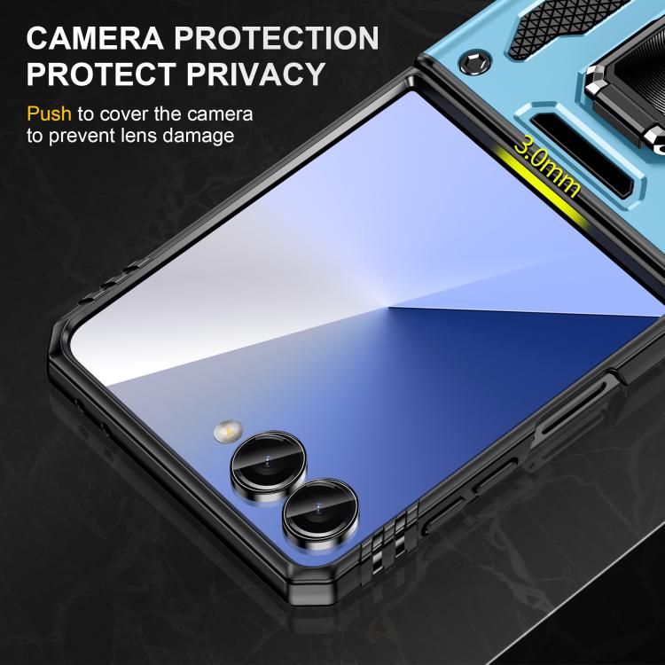For Samsung Galaxy Z Flip7 5G Armor PC + TPU Camera Shield Phone Case