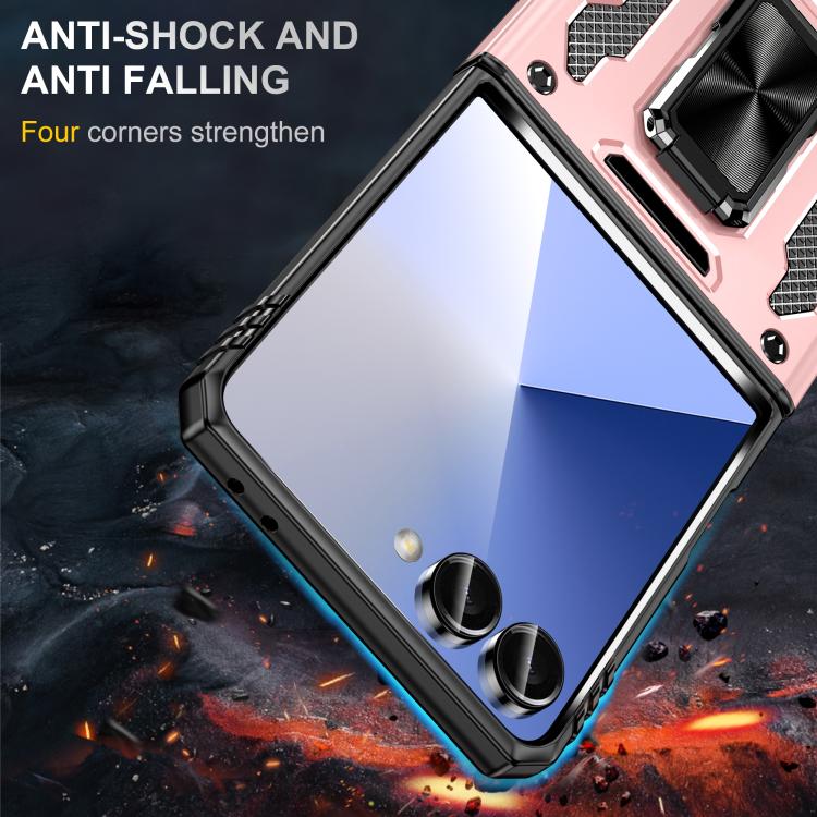 For Samsung Galaxy Z Flip7 5G Armor PC + TPU Camera Shield Phone Case