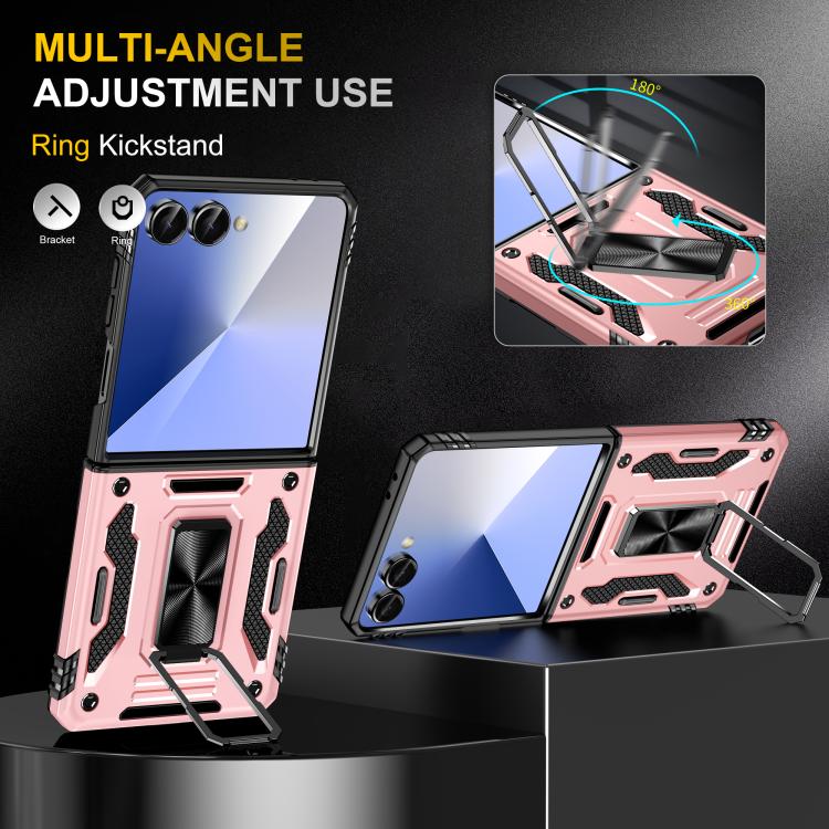 For Samsung Galaxy Z Flip7 5G Armor PC + TPU Camera Shield Phone Case