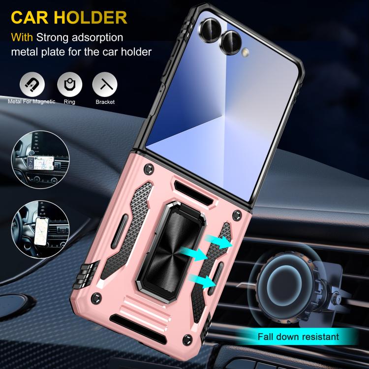 For Samsung Galaxy Z Flip7 5G Armor PC + TPU Camera Shield Phone Case