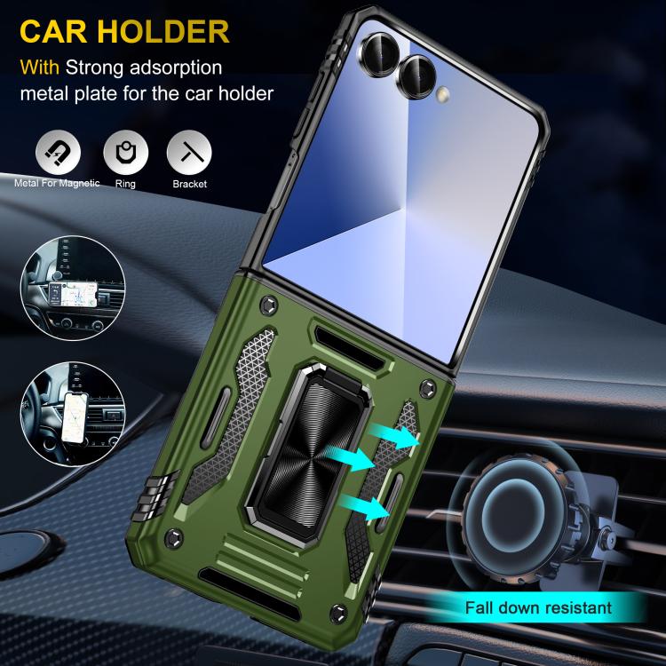 For Samsung Galaxy Z Flip7 5G Armor PC + TPU Camera Shield Phone Case