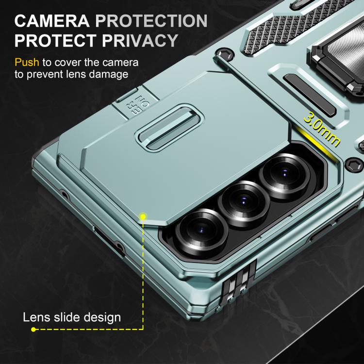 For Samsung Galaxy Z Fold7 5G Armor PC + TPU Camera Shield Phone Case