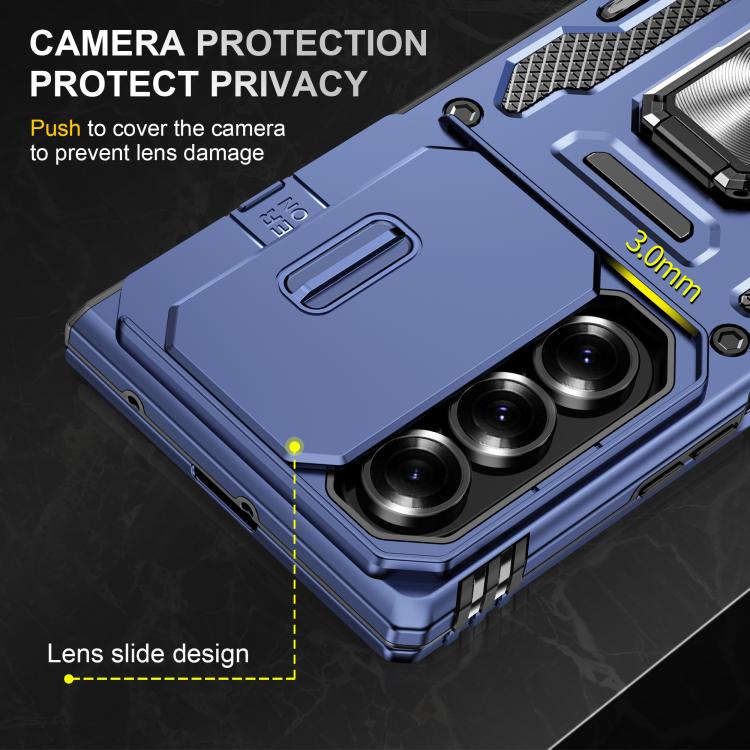 For Samsung Galaxy Z Fold7 5G Armor PC + TPU Camera Shield Phone Case