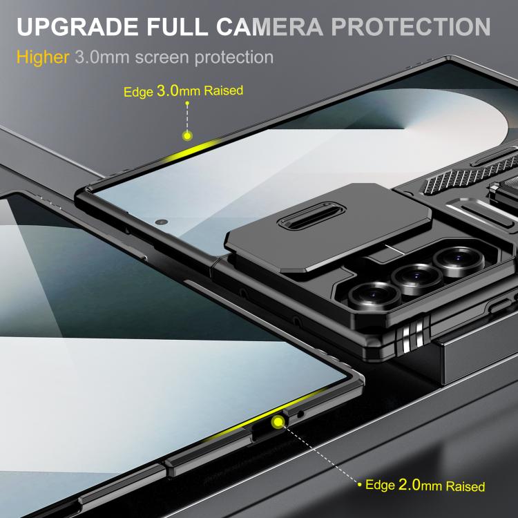 For Samsung Galaxy Z Fold7 5G Armor PC + TPU Camera Shield Phone Case