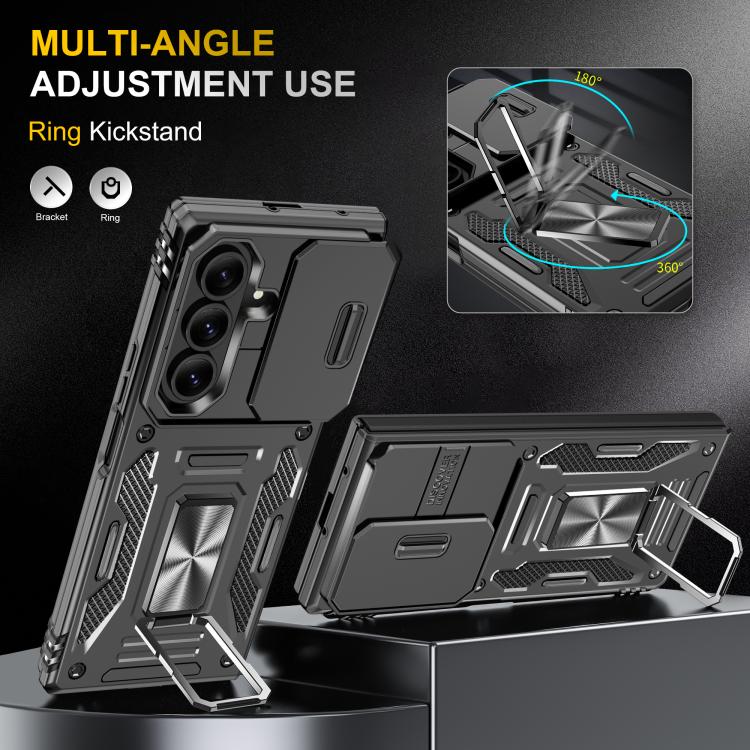 For Samsung Galaxy Z Fold7 5G Armor PC + TPU Camera Shield Phone Case