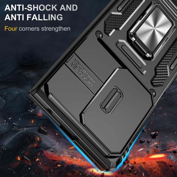 For Samsung Galaxy Z Fold7 5G Armor PC + TPU Camera Shield Phone Case