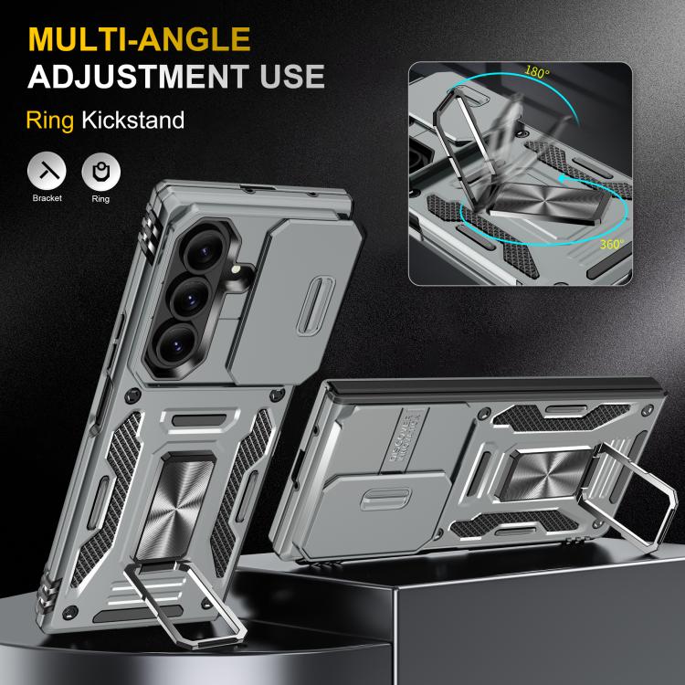 For Samsung Galaxy Z Fold7 5G Armor PC + TPU Camera Shield Phone Case