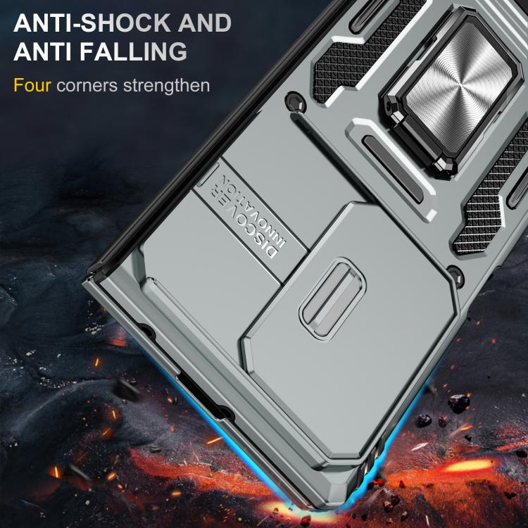 For Samsung Galaxy Z Fold7 5G Armor PC + TPU Camera Shield Phone Case