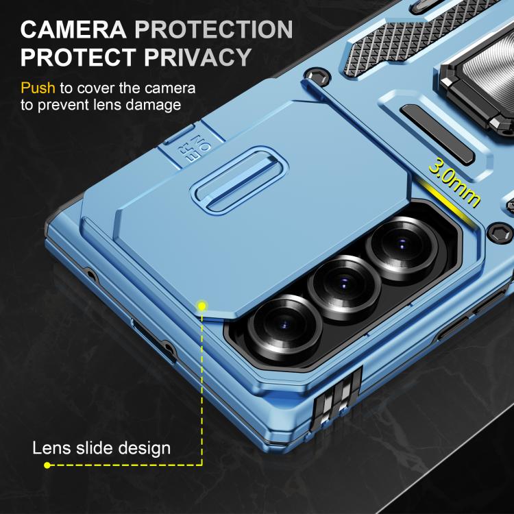 For Samsung Galaxy Z Fold7 5G Armor PC + TPU Camera Shield Phone Case