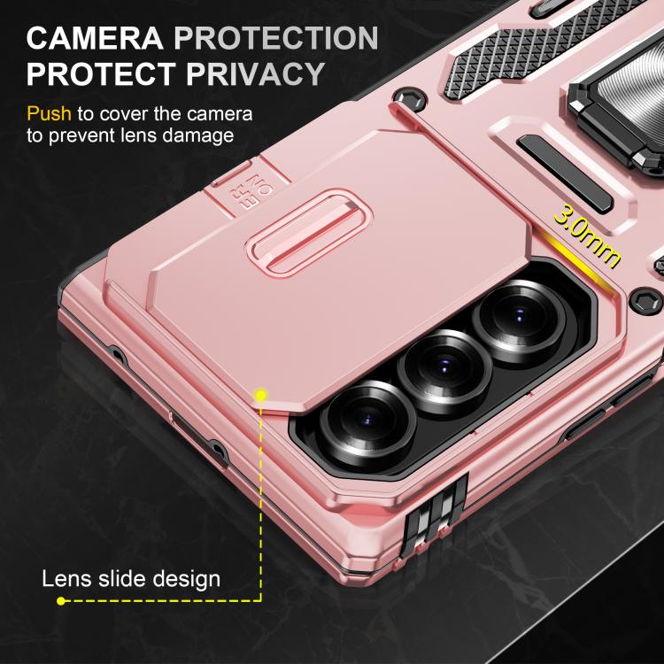 For Samsung Galaxy Z Fold7 5G Armor PC + TPU Camera Shield Phone Case