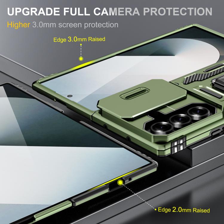 For Samsung Galaxy Z Fold7 5G Armor PC + TPU Camera Shield Phone Case
