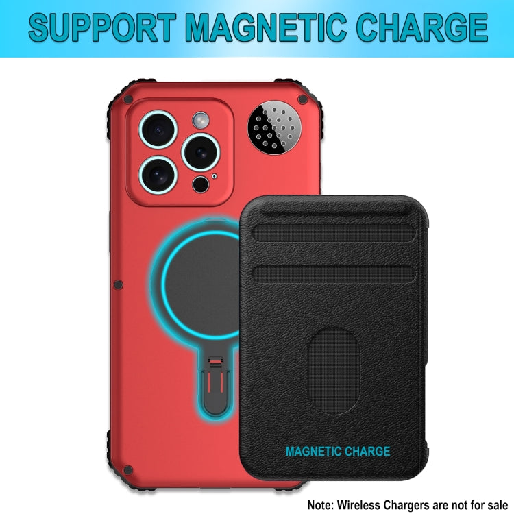 For iPhone 15 Pro Max Aromatherapy MagSafe Holder Life Waterproof Rugged Phone Case