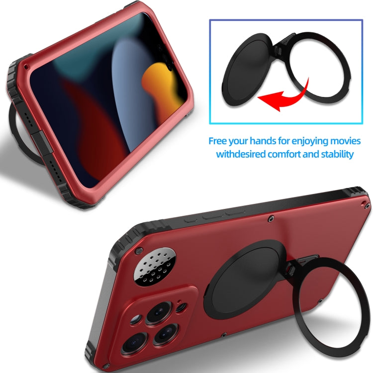 For iPhone 15 Pro Max Aromatherapy MagSafe Holder Life Waterproof Rugged Phone Case