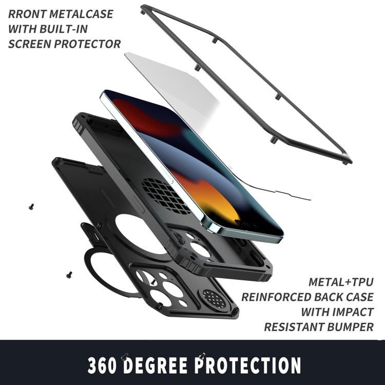For iPhone 15 Pro Max Aromatherapy MagSafe Holder Life Waterproof Rugged Phone Case