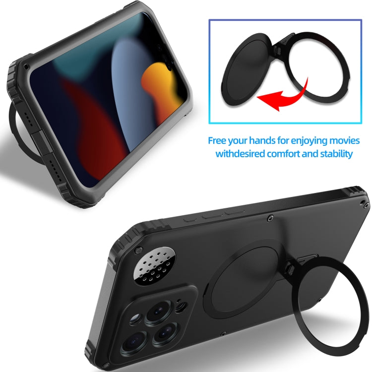 For iPhone 15 Pro Max Aromatherapy MagSafe Holder Life Waterproof Rugged Phone Case