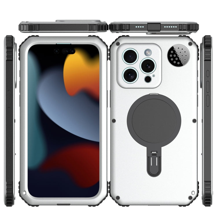 For iPhone 15 Pro Max Aromatherapy MagSafe Holder Life Waterproof Rugged Phone Case