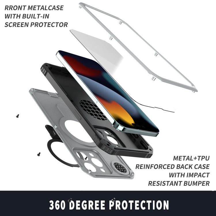 For iPhone 15 Pro Max Aromatherapy MagSafe Holder Life Waterproof Rugged Phone Case