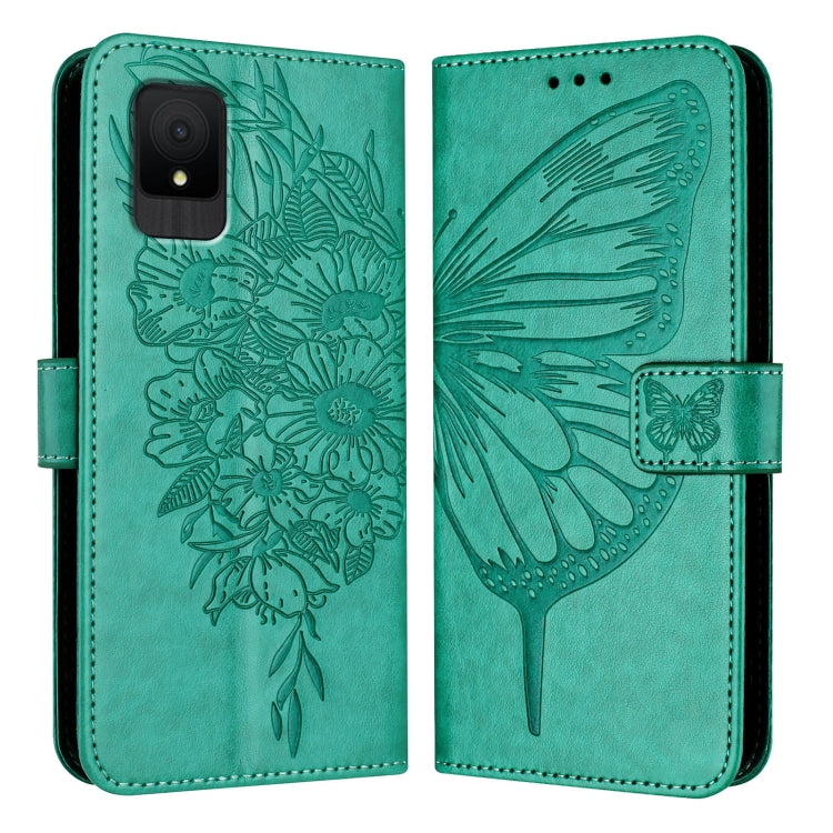 For TCL 502 Embossed Butterfly Leather Phone Case