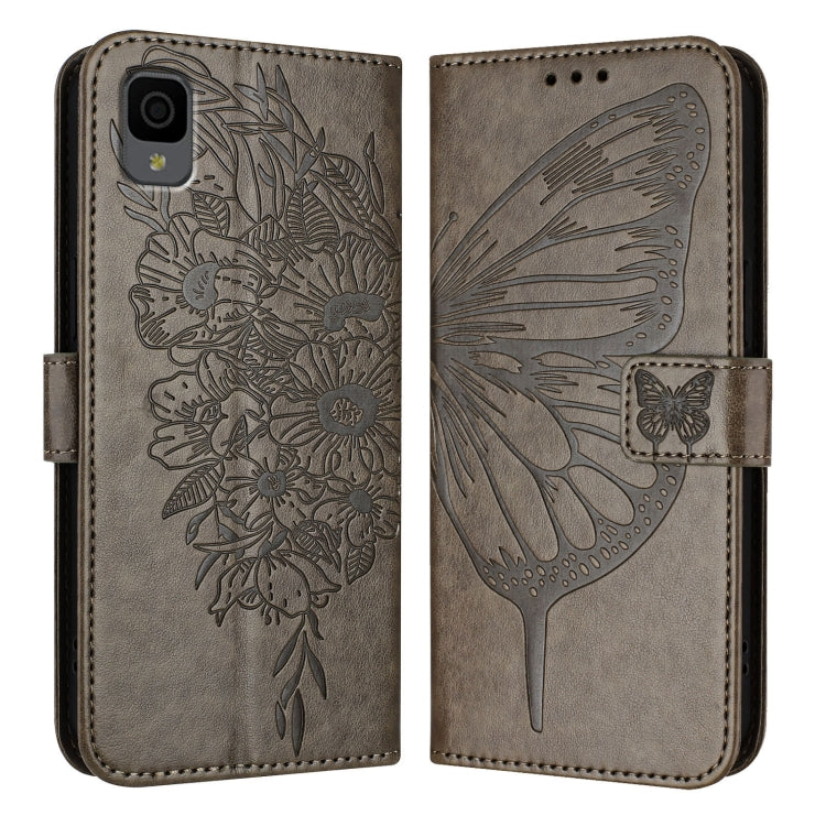 For TCL 30Z T602DL Embossed Butterfly Leather Phone Case