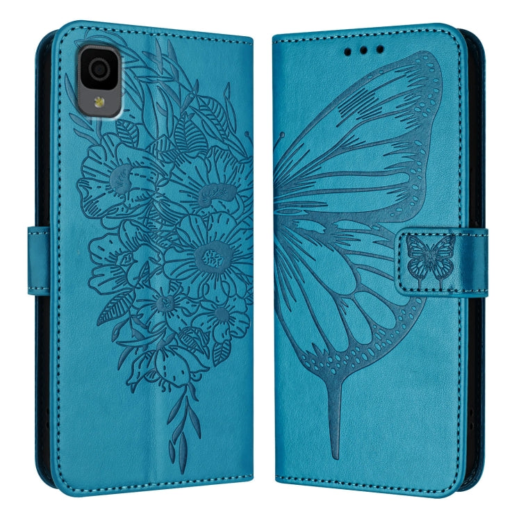 For TCL 30Z T602DL Embossed Butterfly Leather Phone Case