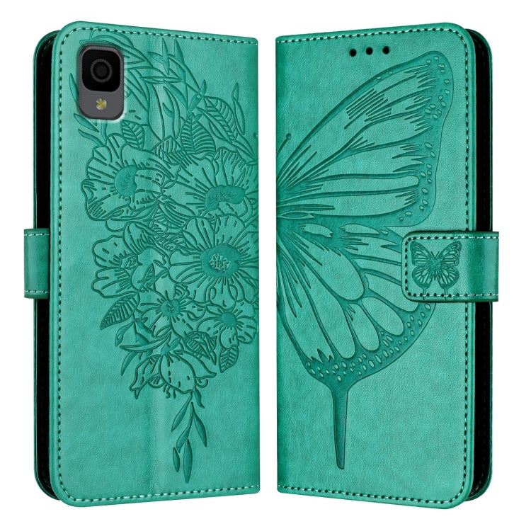 For TCL 30Z T602DL Embossed Butterfly Leather Phone Case