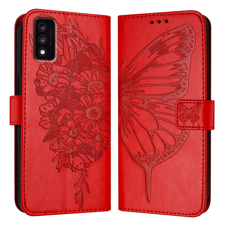 For TCL 30T T603DL Embossed Butterfly Leather Phone Case