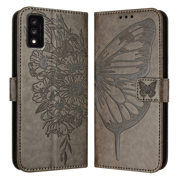 For TCL 30T T603DL Embossed Butterfly Leather Phone Case
