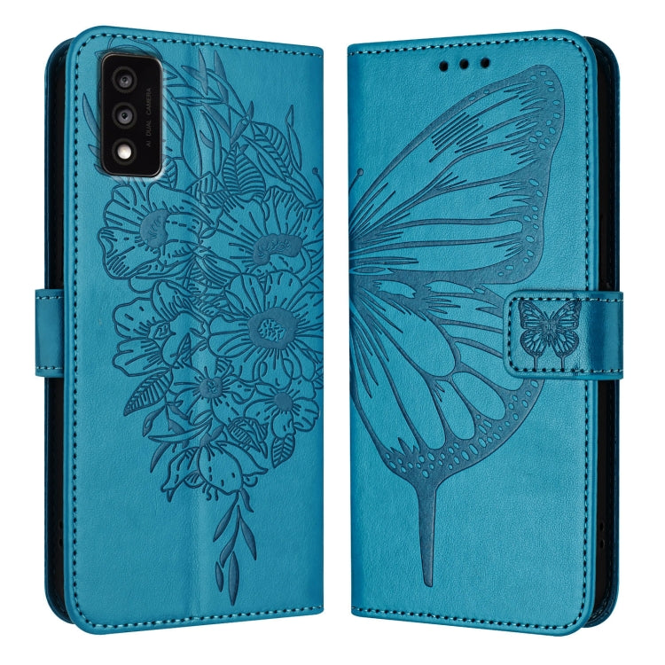 For TCL 30T T603DL Embossed Butterfly Leather Phone Case