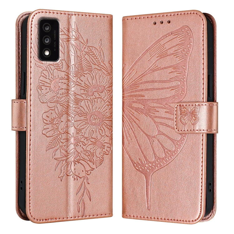 For TCL 30T T603DL Embossed Butterfly Leather Phone Case