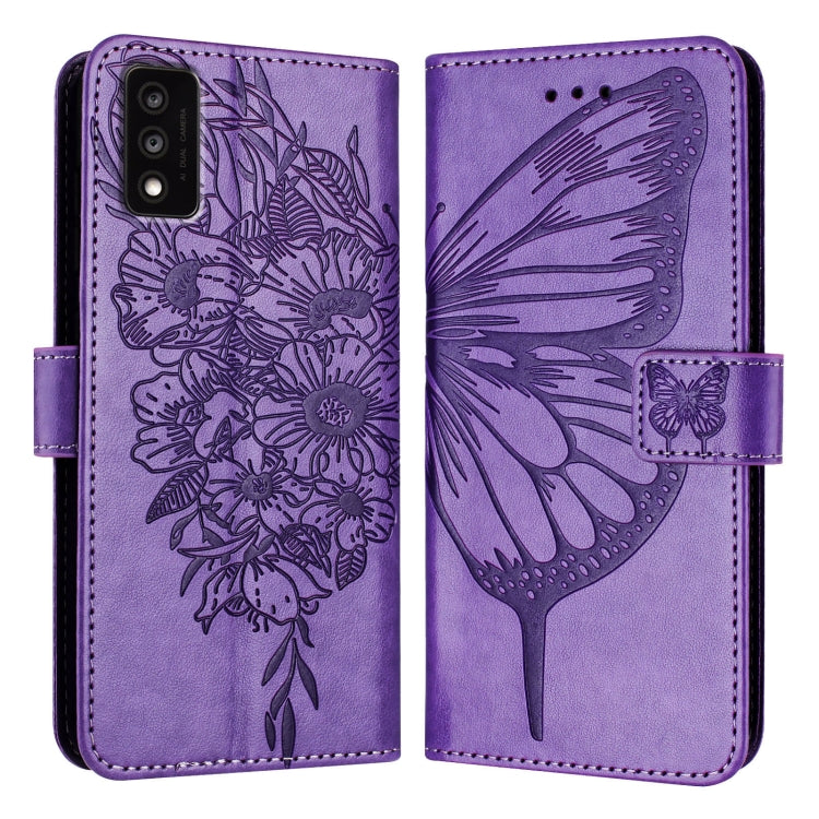 For TCL 30T T603DL Embossed Butterfly Leather Phone Case