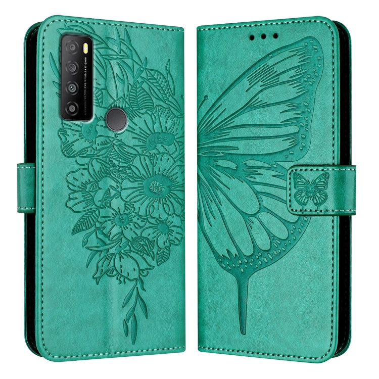For TCL 30 XL T701DL Embossed Butterfly Leather Phone Case