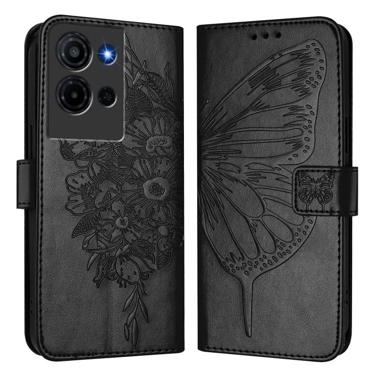 For TCL K32 5G / K33 Embossed Butterfly Leather Phone Case