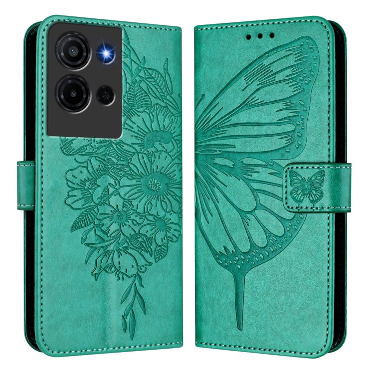 For TCL K32 5G / K33 Embossed Butterfly Leather Phone Case