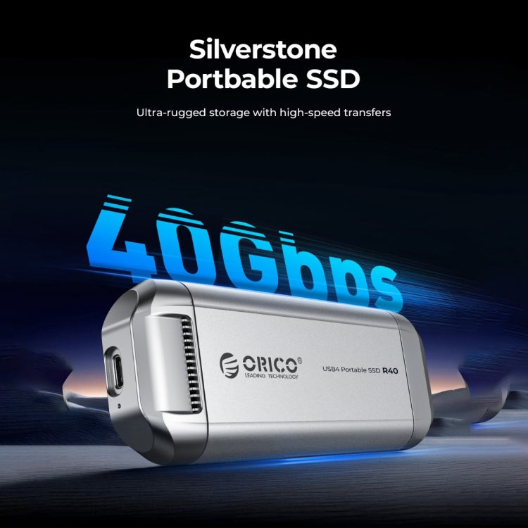 ORICO R40-2T 2TB 40Gbps Racing Car-Inspired Portable SSD Enclosure - Silver