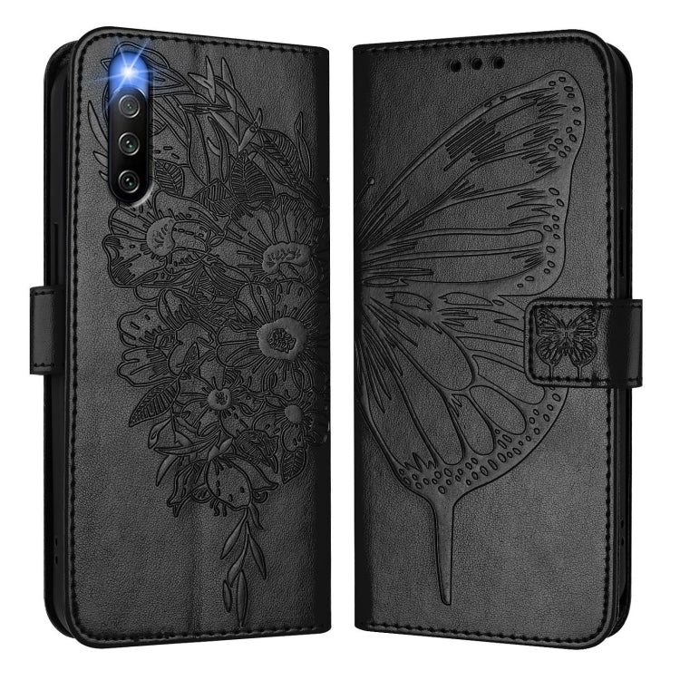 For Sony Xperia 10 IV Embossed Butterfly Leather Phone Case
