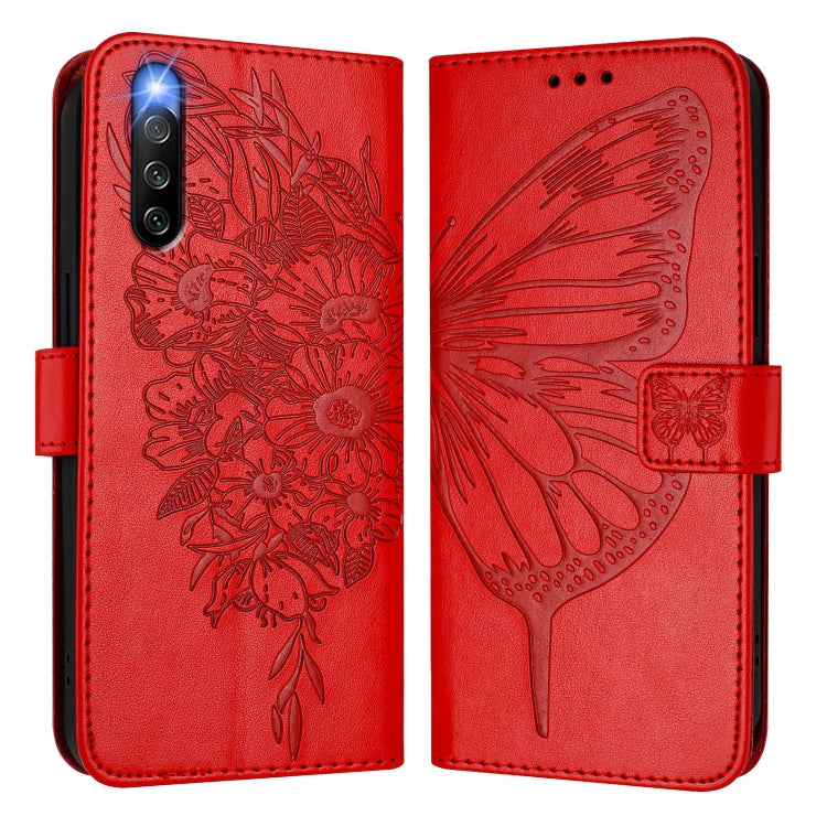 For Sony Xperia 10 IV Embossed Butterfly Leather Phone Case