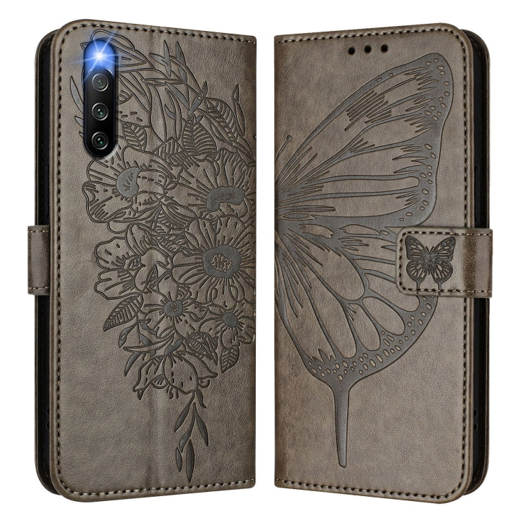 For Sony Xperia 10 IV Embossed Butterfly Leather Phone Case