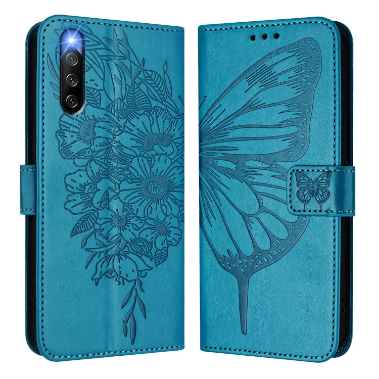 For Sony Xperia 10 IV Embossed Butterfly Leather Phone Case