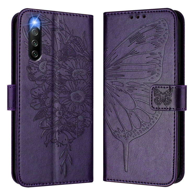 For Sony Xperia 10 IV Embossed Butterfly Leather Phone Case