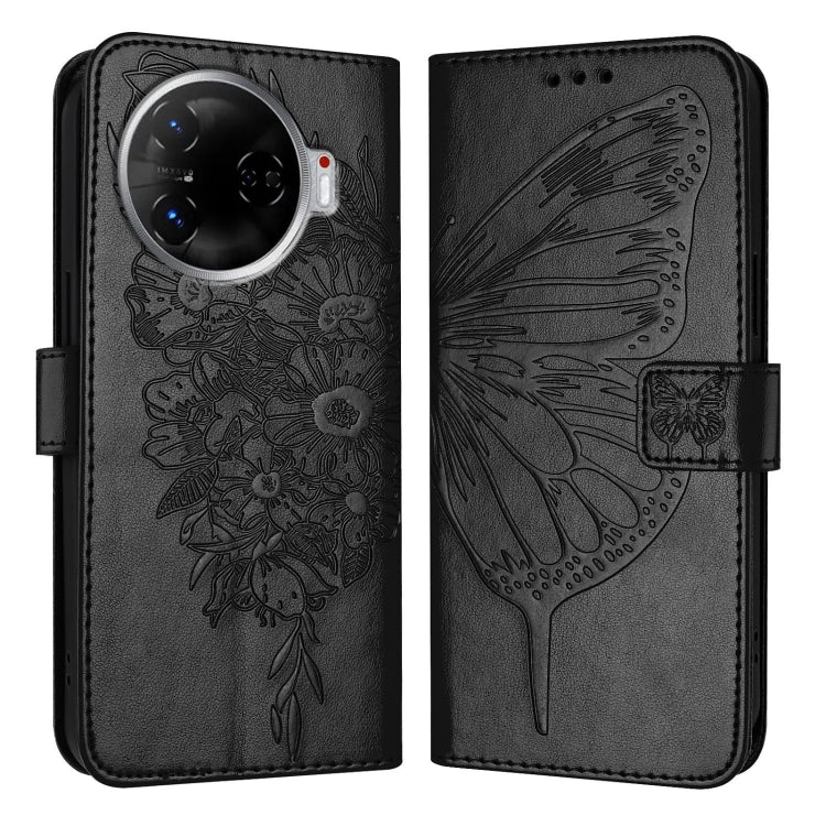 For Tecno Camon 30 Pro Embossed Butterfly Leather Phone Case