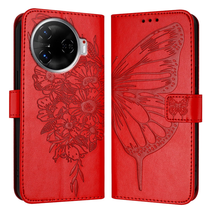 For Tecno Camon 30 Pro Embossed Butterfly Leather Phone Case